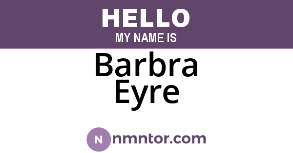 Barbra Eyre