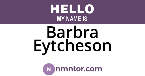 Barbra Eytcheson