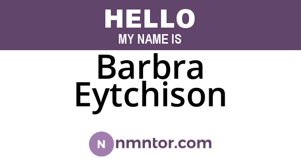 Barbra Eytchison