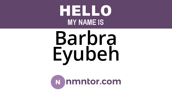 Barbra Eyubeh