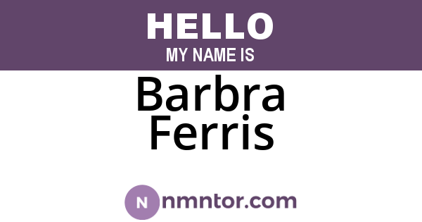 Barbra Ferris