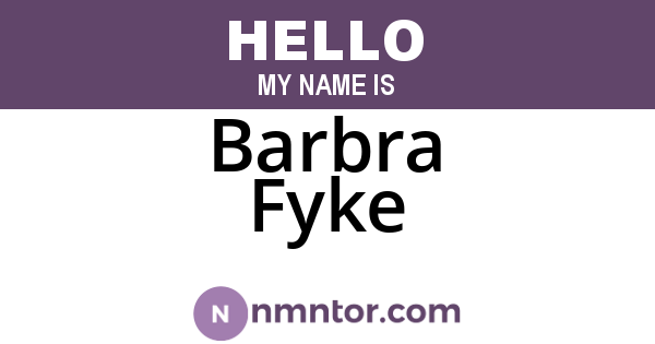 Barbra Fyke