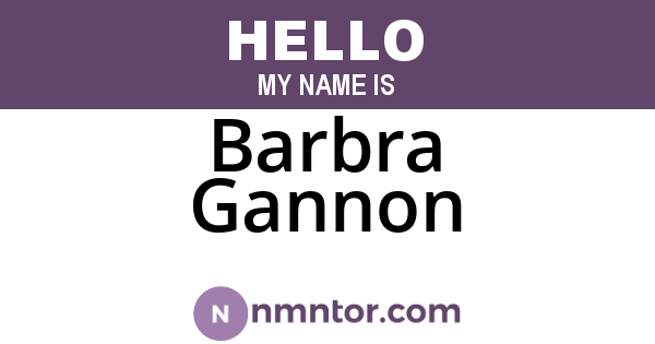 Barbra Gannon