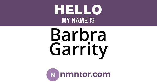 Barbra Garrity