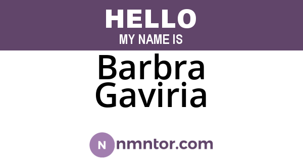 Barbra Gaviria