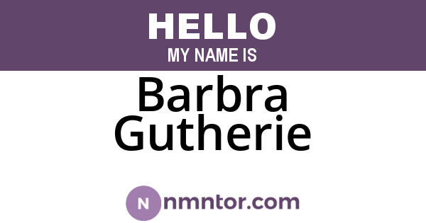 Barbra Gutherie