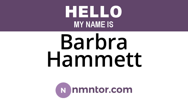 Barbra Hammett