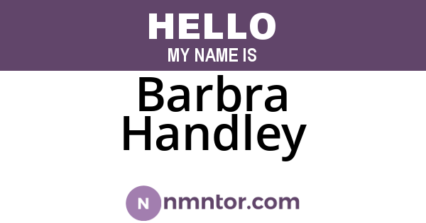 Barbra Handley