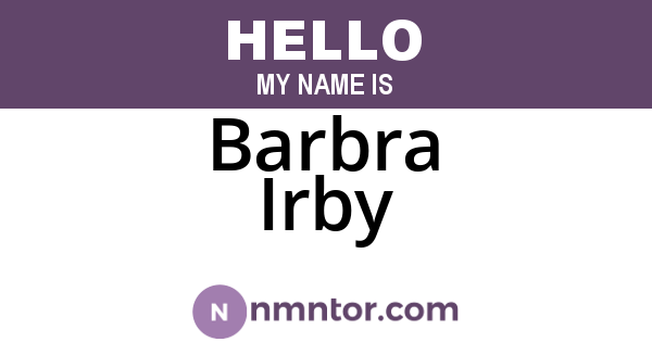 Barbra Irby