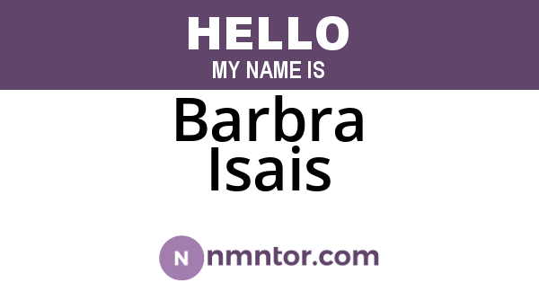 Barbra Isais