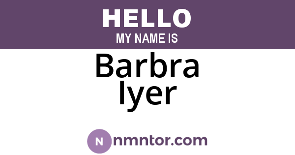 Barbra Iyer