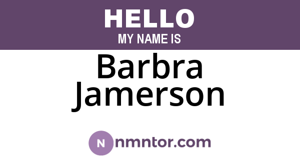 Barbra Jamerson