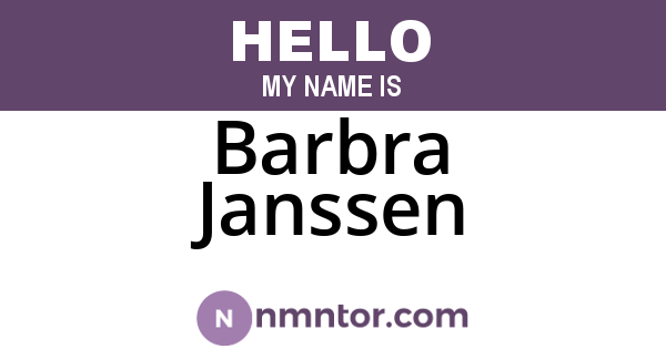 Barbra Janssen