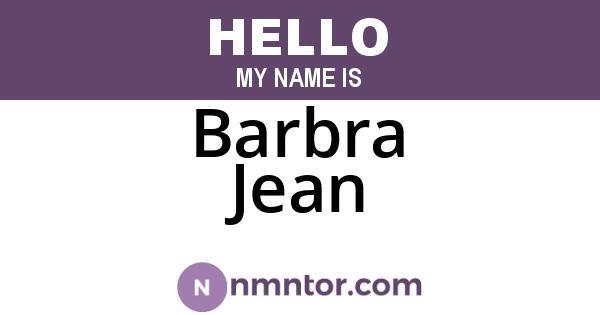 Barbra Jean