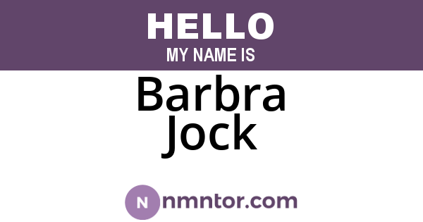 Barbra Jock
