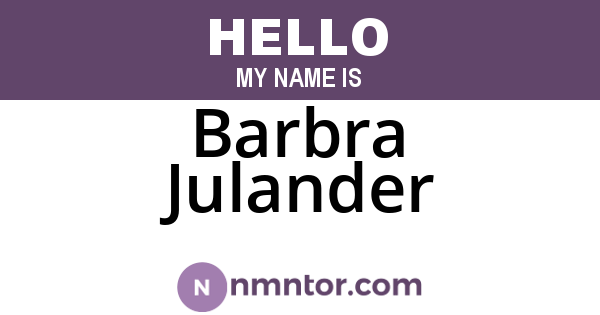 Barbra Julander