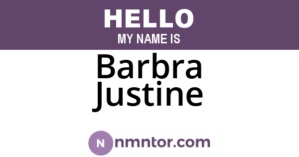 Barbra Justine