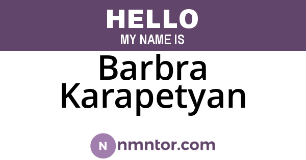 Barbra Karapetyan