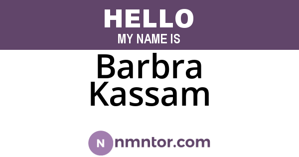 Barbra Kassam