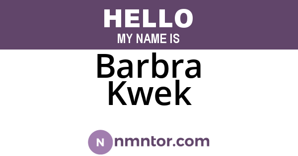 Barbra Kwek