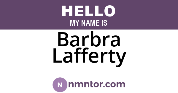 Barbra Lafferty