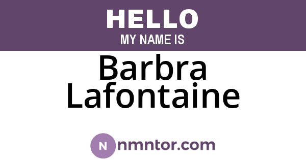 Barbra Lafontaine