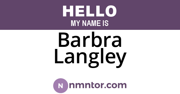 Barbra Langley