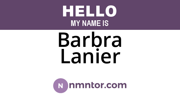 Barbra Lanier