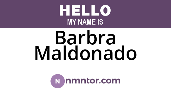 Barbra Maldonado