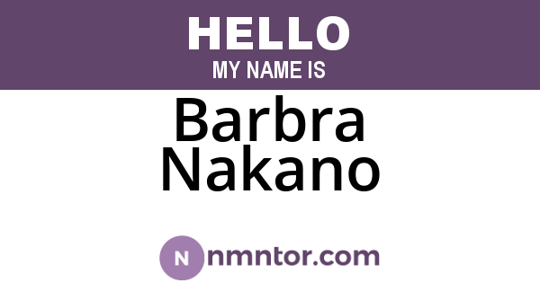 Barbra Nakano