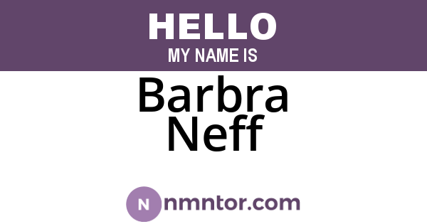 Barbra Neff