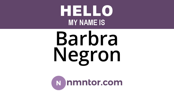 Barbra Negron