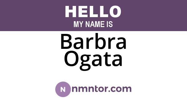 Barbra Ogata