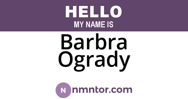 Barbra Ogrady