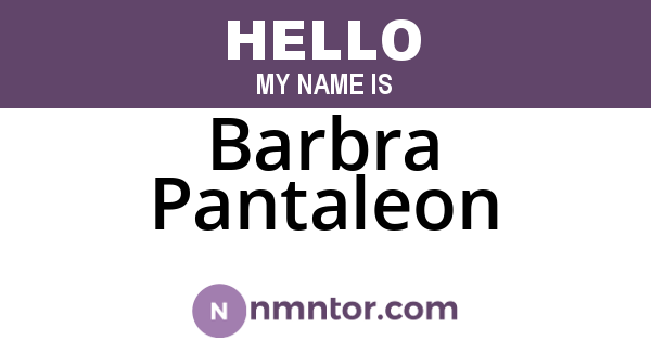 Barbra Pantaleon