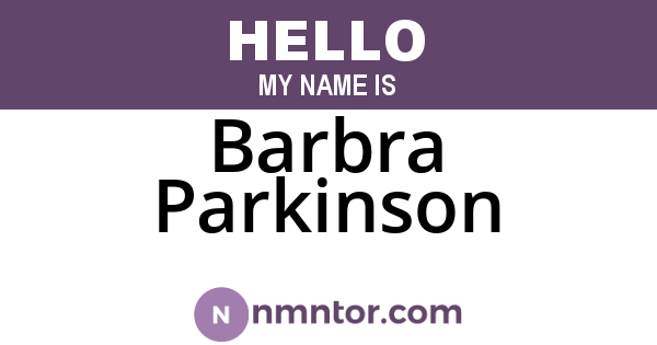 Barbra Parkinson