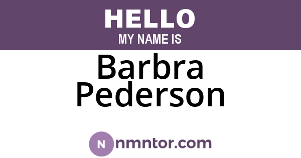 Barbra Pederson