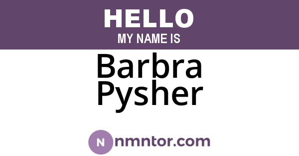 Barbra Pysher