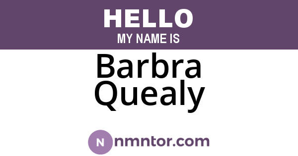 Barbra Quealy