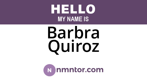 Barbra Quiroz