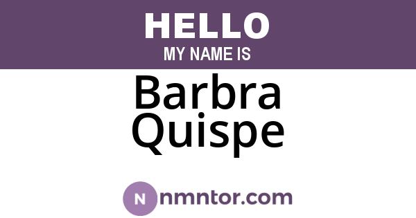 Barbra Quispe