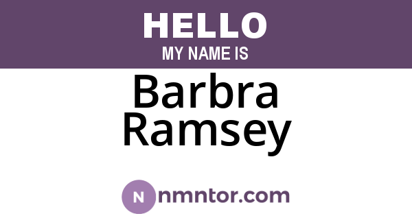 Barbra Ramsey
