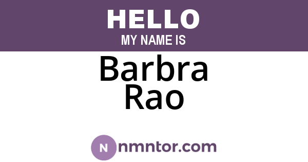 Barbra Rao