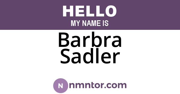 Barbra Sadler