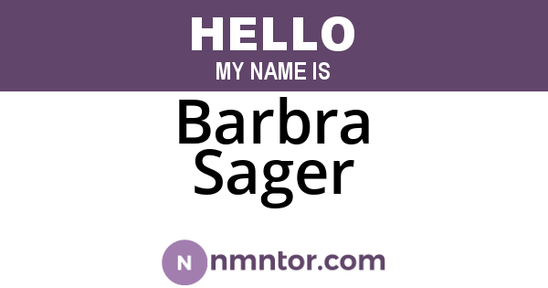 Barbra Sager