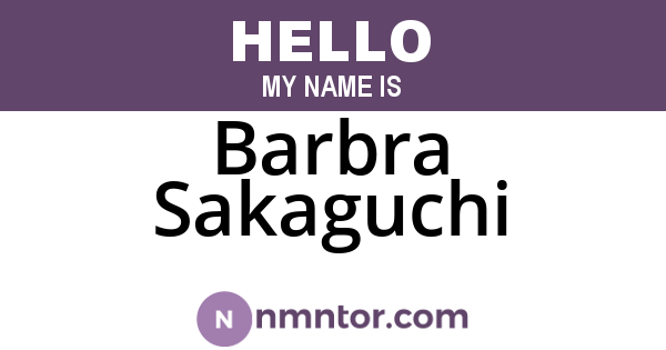 Barbra Sakaguchi