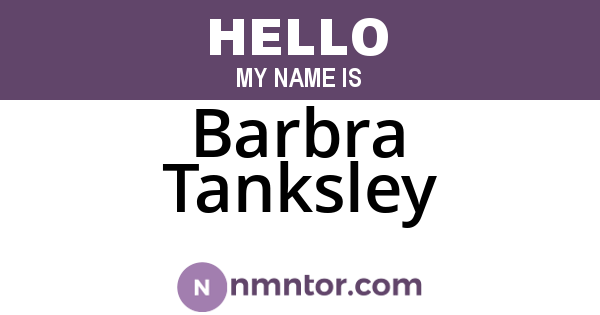 Barbra Tanksley
