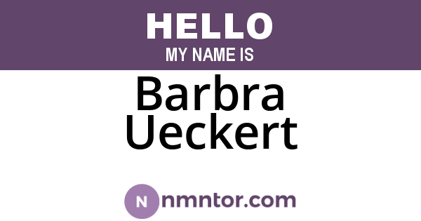 Barbra Ueckert