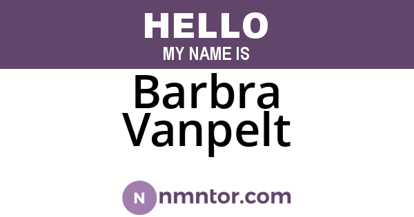 Barbra Vanpelt