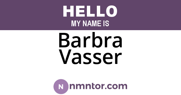 Barbra Vasser